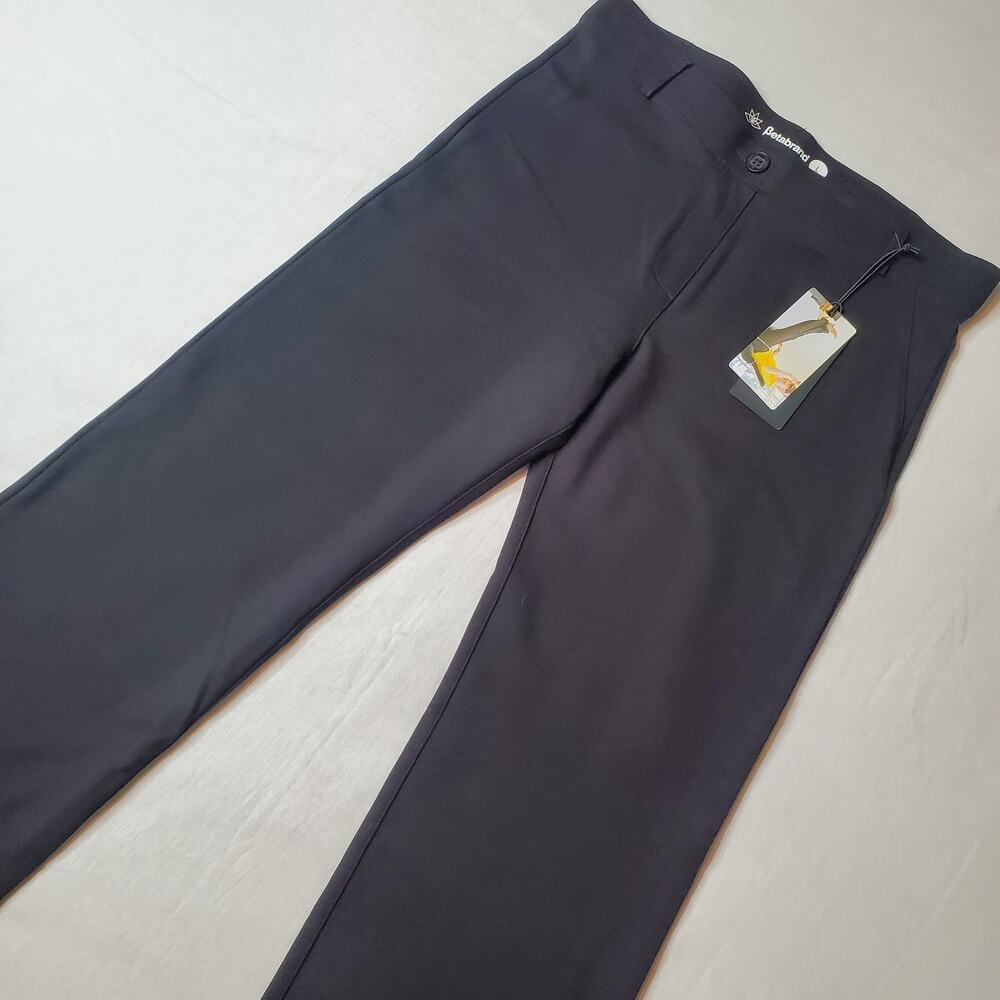 Betabrand Women's L NWT Classic DPYP Dress Pant Yoga Pant Straight Black W0076